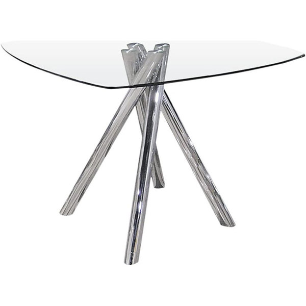 Ivy Bronx Karile Glass Dining Table Wayfair Canada